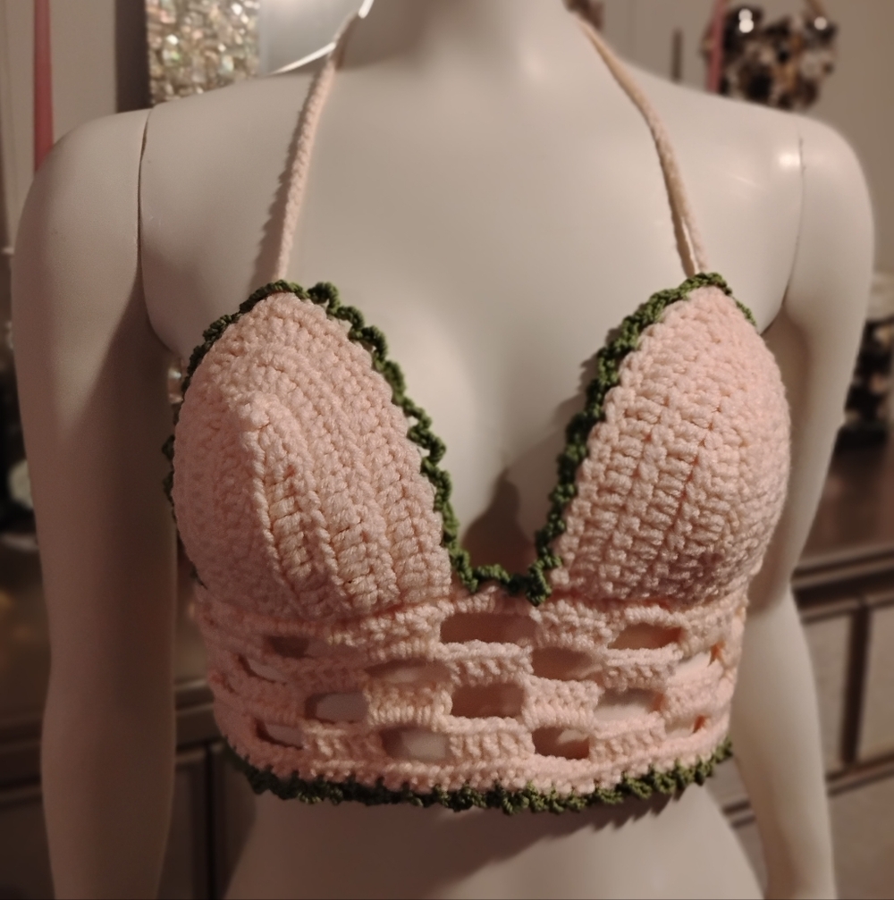 Handmade crochet festival top